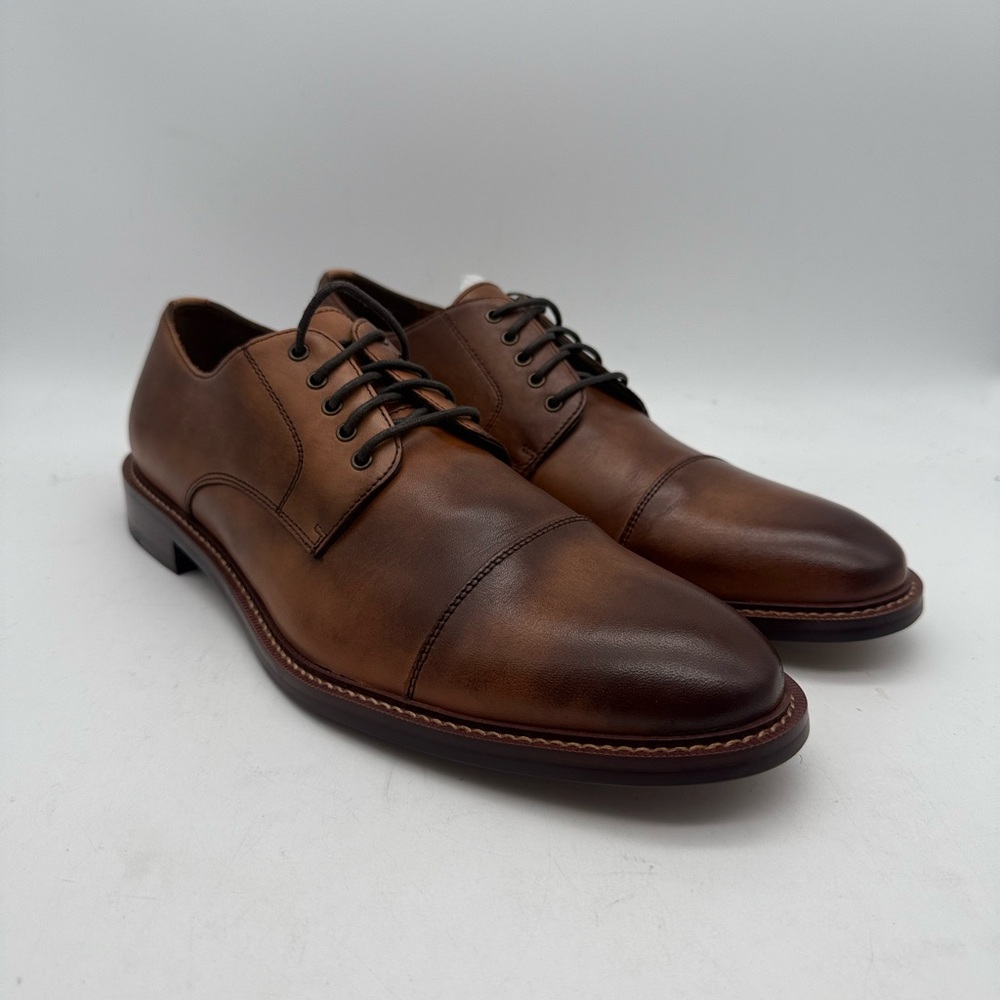 BRAND NEW Blake McKay T9 Tan Leather Cap Toe Oxfords Men’s Size 9.5